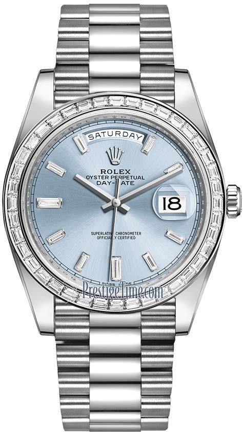 rolex day date platinum baguette|rolex day date platinum.